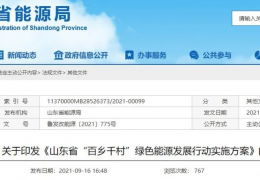 哈爾濱地方政策丨《山東省“百鄉(xiāng)千村”綠色能源發(fā)展行動(dòng)實(shí)施方案》